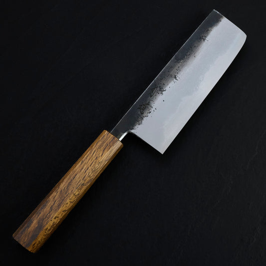 Nakiri 165mm B1D Aogami #1 Damascus Clad Black Oak