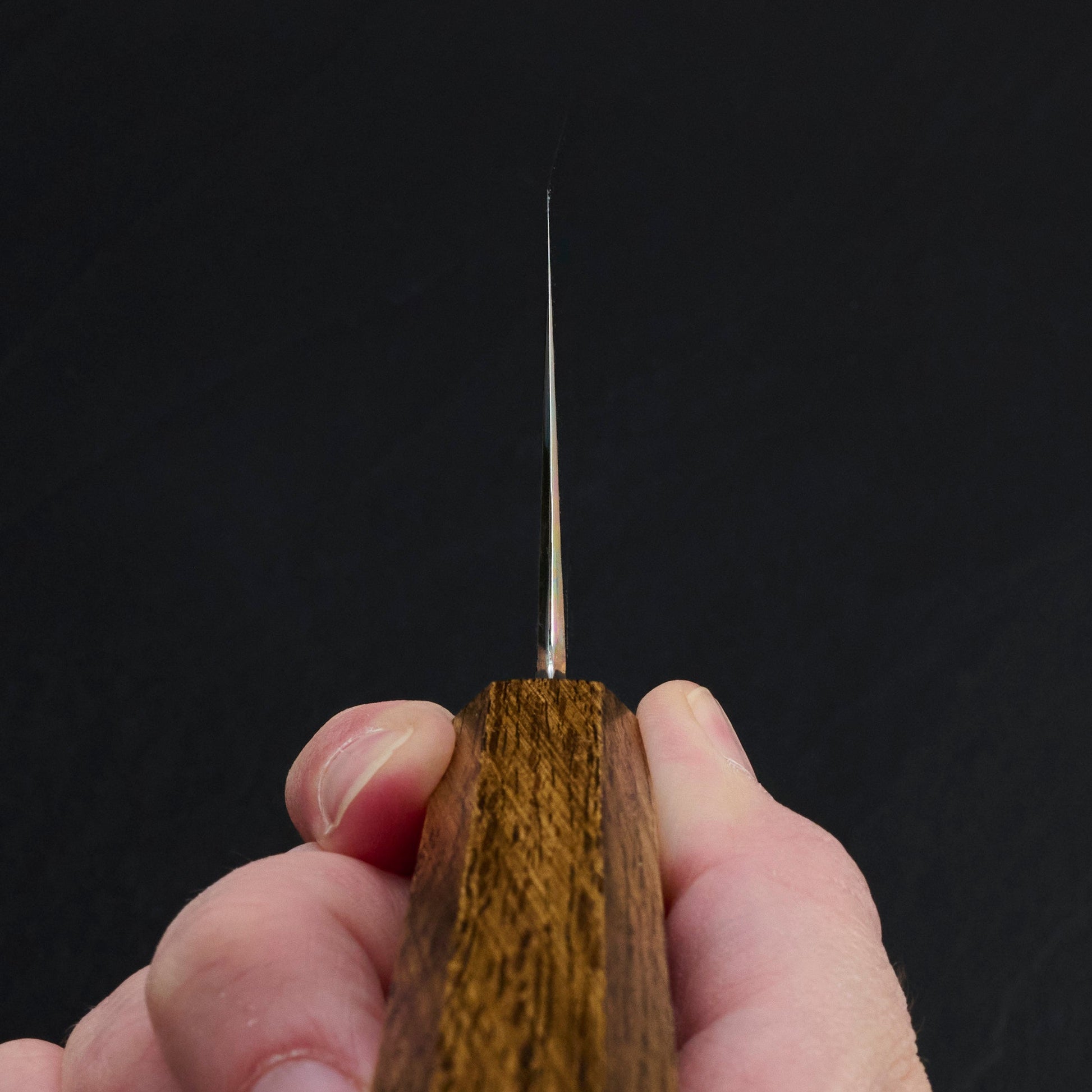 Nakiri 165mm B1D Aogami #1 Damascus Clad Black Oak – side profile