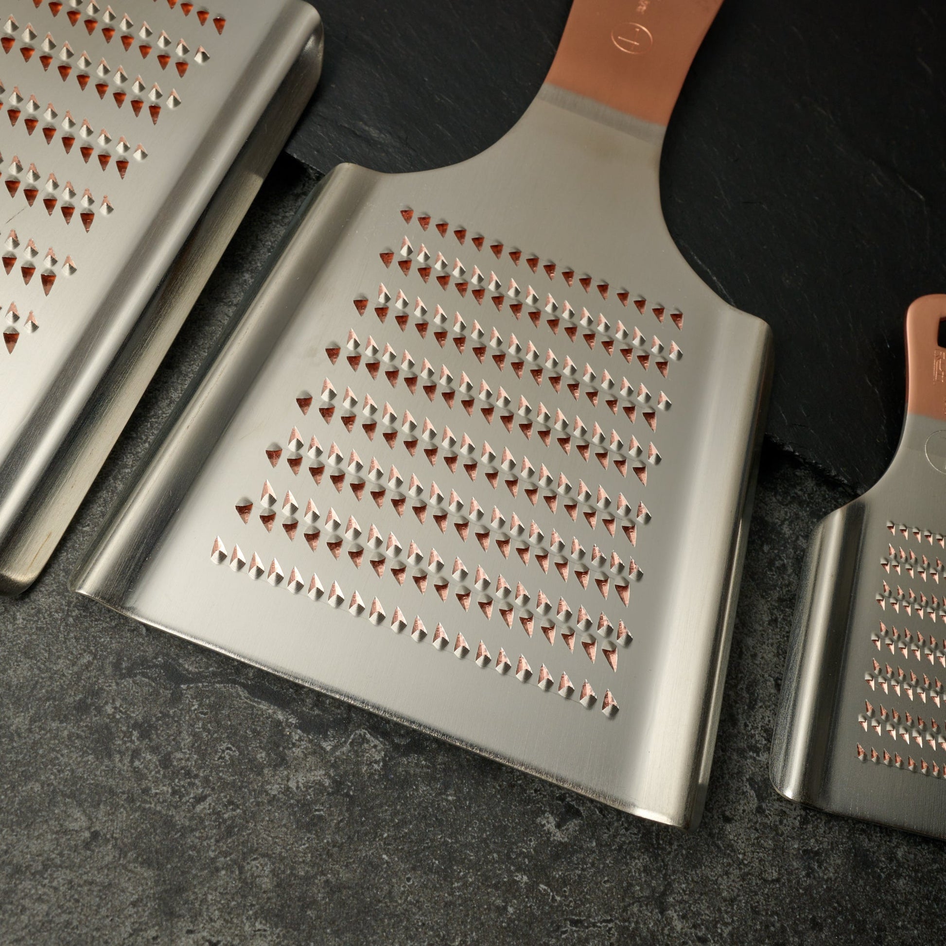Pure Copper Hand Grater – blade close-up