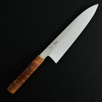 Isa Smedjan X Myojin Gyuto 245mm Spicy White, Eucalyptus Burl & Brass