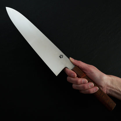 Isa Smedjan X Myojin Gyuto 245mm Spicy White, Gidgee & Rosewood – handle detail