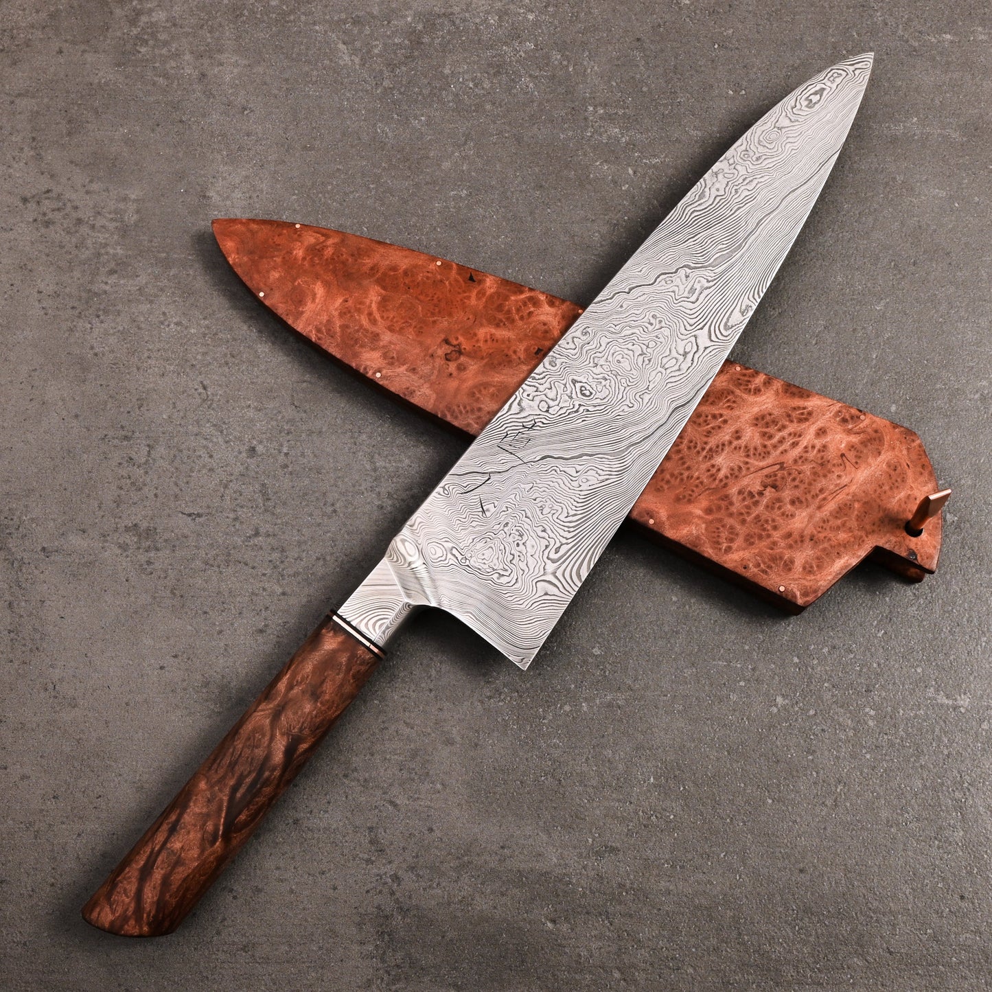Isasmedjan X Naohito Myojin Gyuto 235mm Integral Damasteel