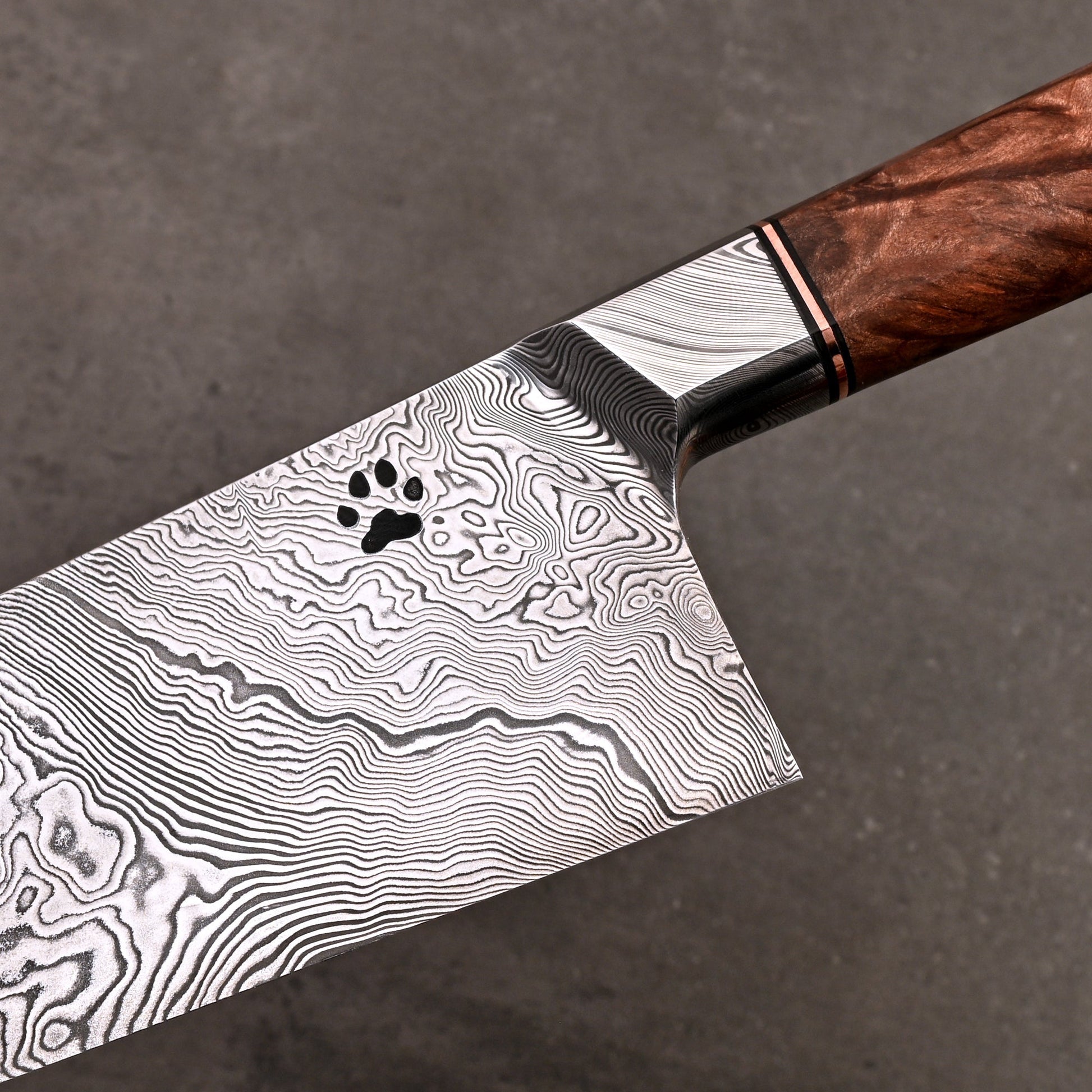 Isasmedjan X Naohito Myojin Gyuto 235mm Integral Damasteel – blade close-up