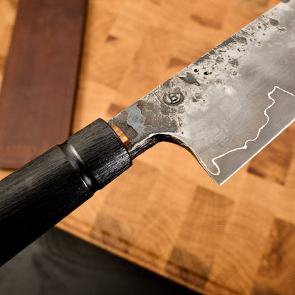 K-Tip Gyuto 230mm GoMai Aogami Super Core – side profile
