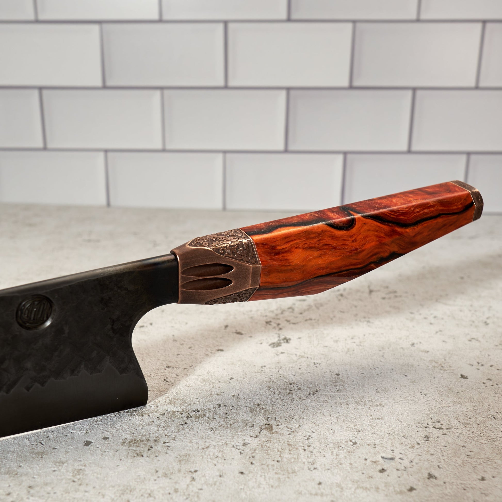Kamon Knives X Dark Sigil Workshop Gyuto 230mm (Auction 29/04/2022) – side profile