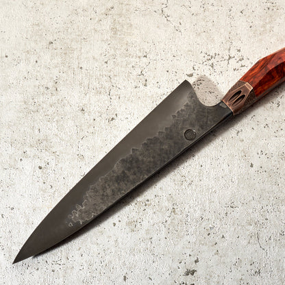 Kamon Knives X Dark Sigil Workshop Gyuto 230mm (Auction 29/04/2022) – blade close-up