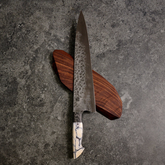 Kamon X Huber Gyuto 260mm Denty Blackout Full Tang