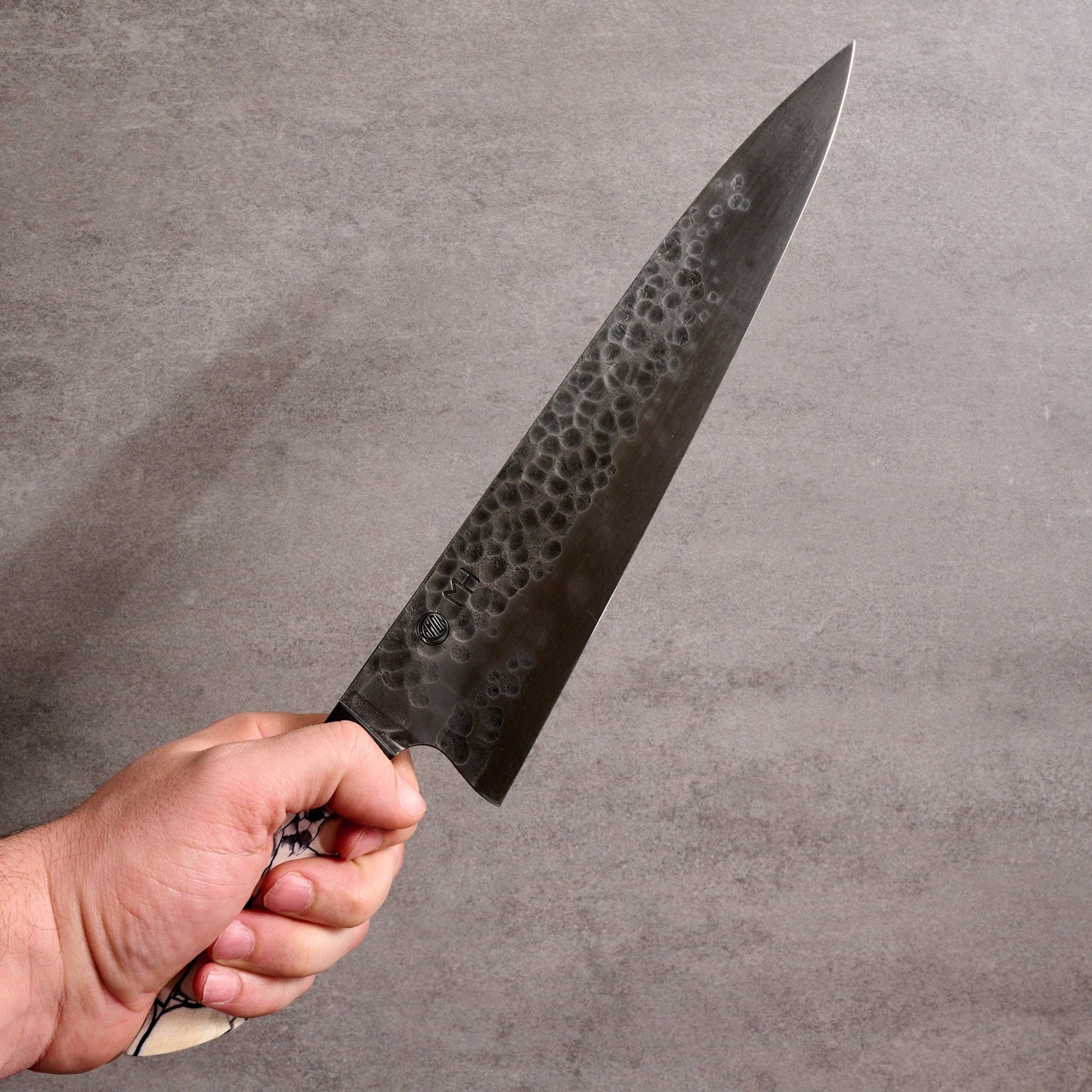 Kamon X Huber Gyuto 260mm Denty Blackout Full Tang – view 8