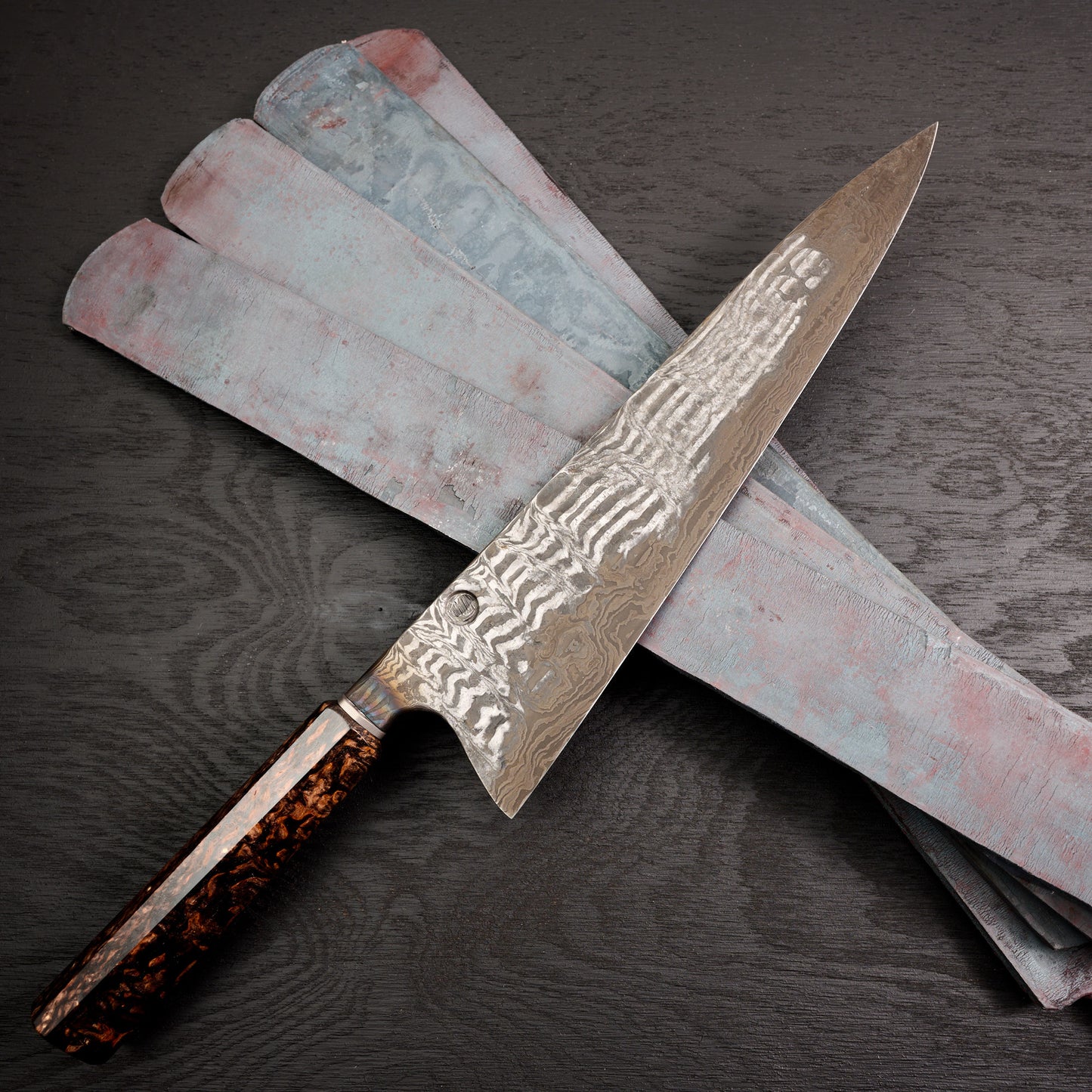 Kamon X Wild Deep Etched High Contrast Denty Gyuto 275mm