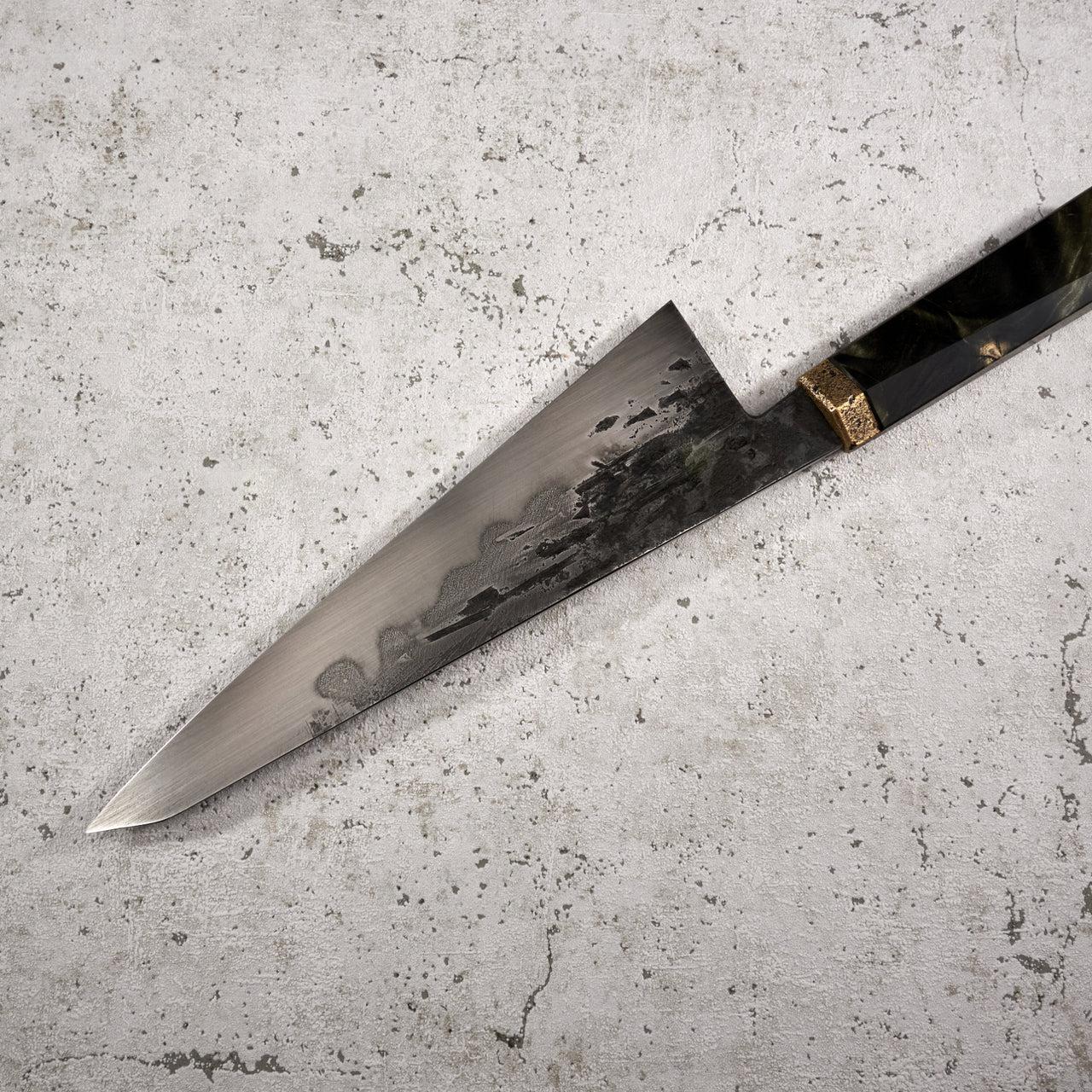 Karol Karyś Gyuto 220mm 125sc Honyaki Linear Texture Hamon - Profile