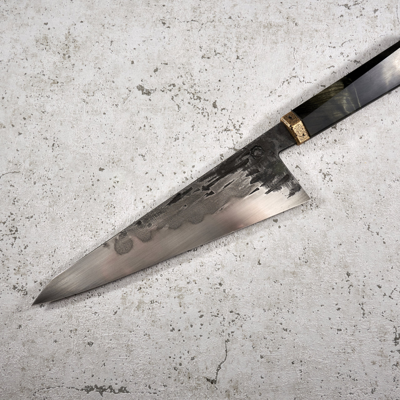 Karol Karyś Gyuto 220mm 125sc Honyaki Linear Texture Hamon - Profile
