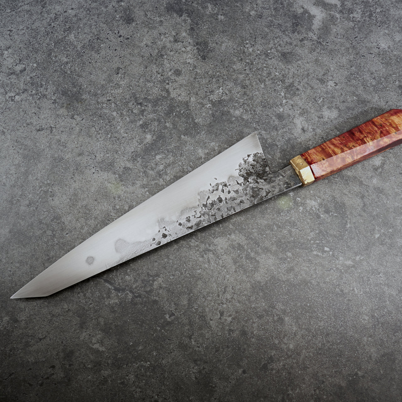 Karol Karyś Gyuto 240mm 125sc Honyaki Pitted Texture Hamon - Profile