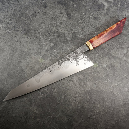 Karol Karyś Gyuto 240mm 125sc Honyaki Pitted Texture Hamon - Profile