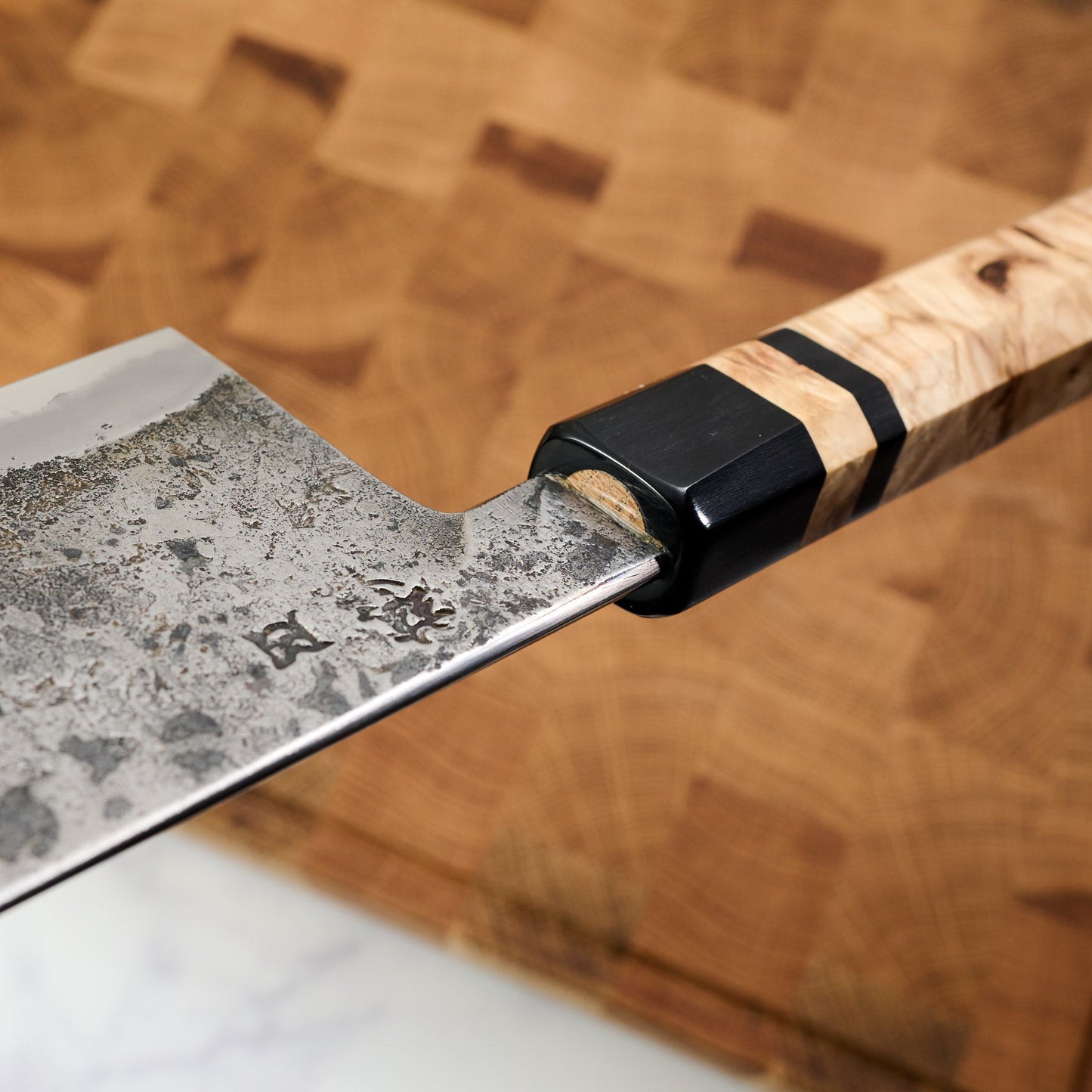 Kiritsuke 245mm SanMai – blade close-up