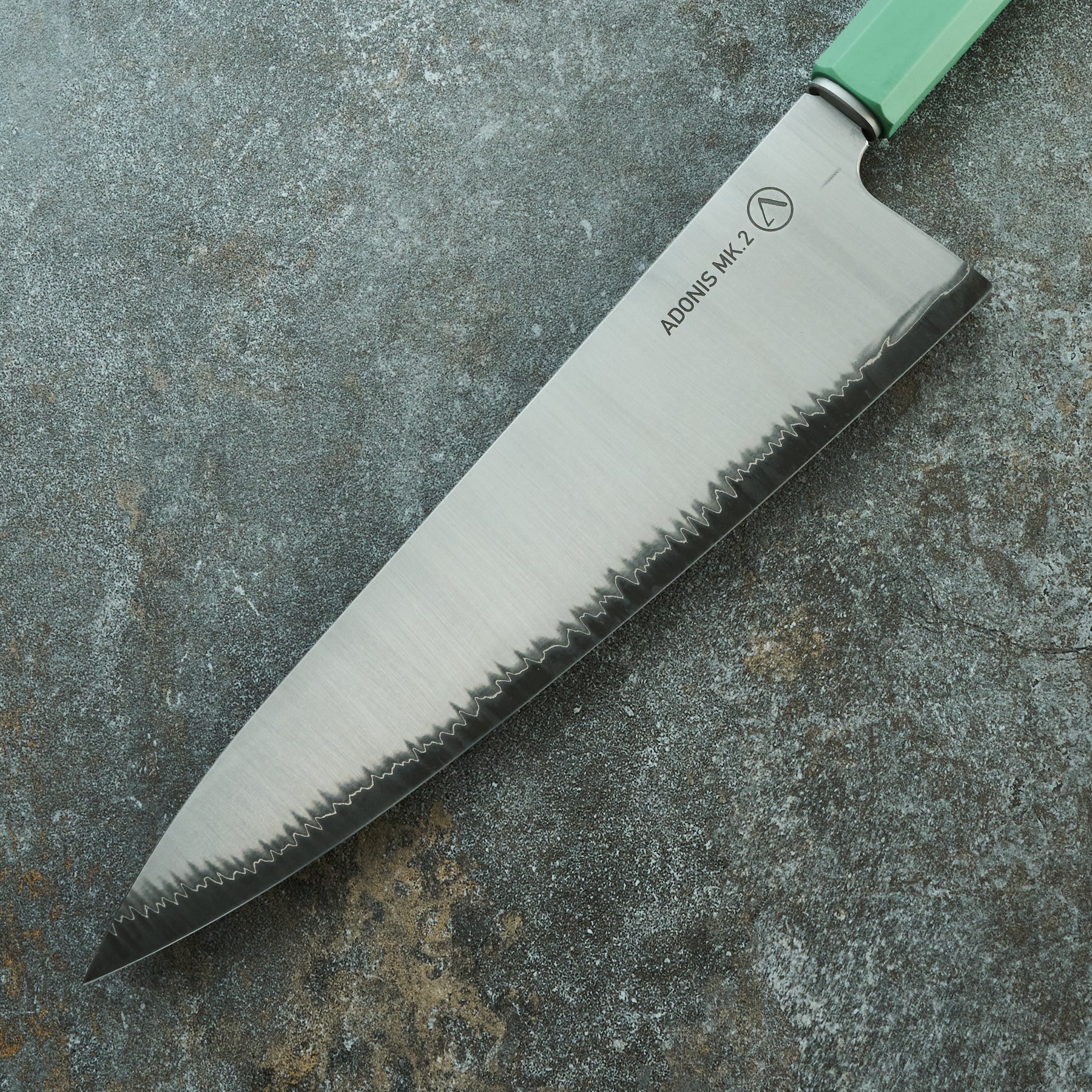Gyuto 240mm MK.2 Stainless Clad 'Machine Green' – side profile