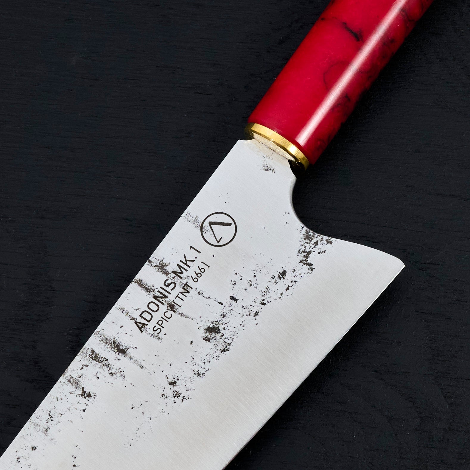 Adonis Mk.1 Gyuto Spicy Edition TNT 666 – detail view