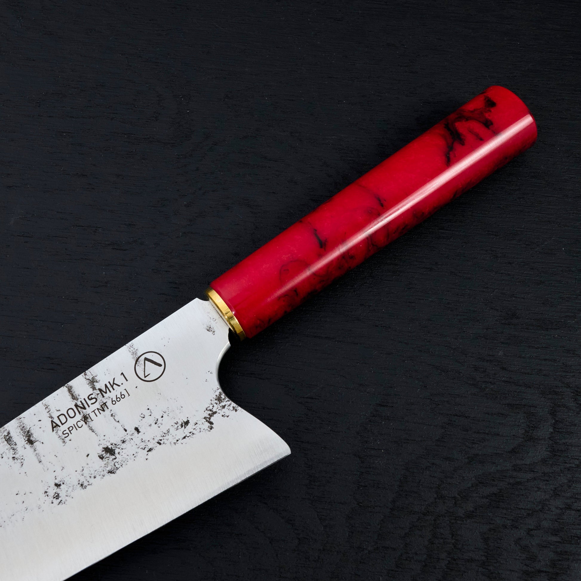 Adonis Mk.1 Gyuto Spicy Edition TNT 666 – side profile