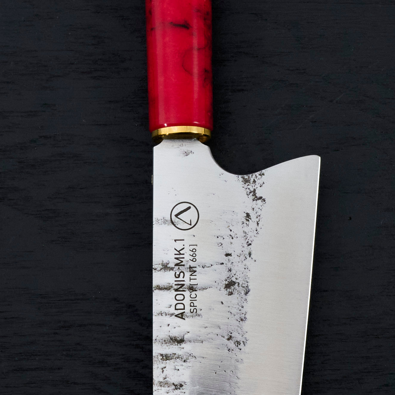 Adonis Mk.1 Gyuto Spicy Edition TNT 666 – handle detail