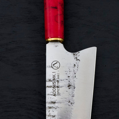 Adonis Mk.1 Gyuto Spicy Edition TNT 666 – handle detail