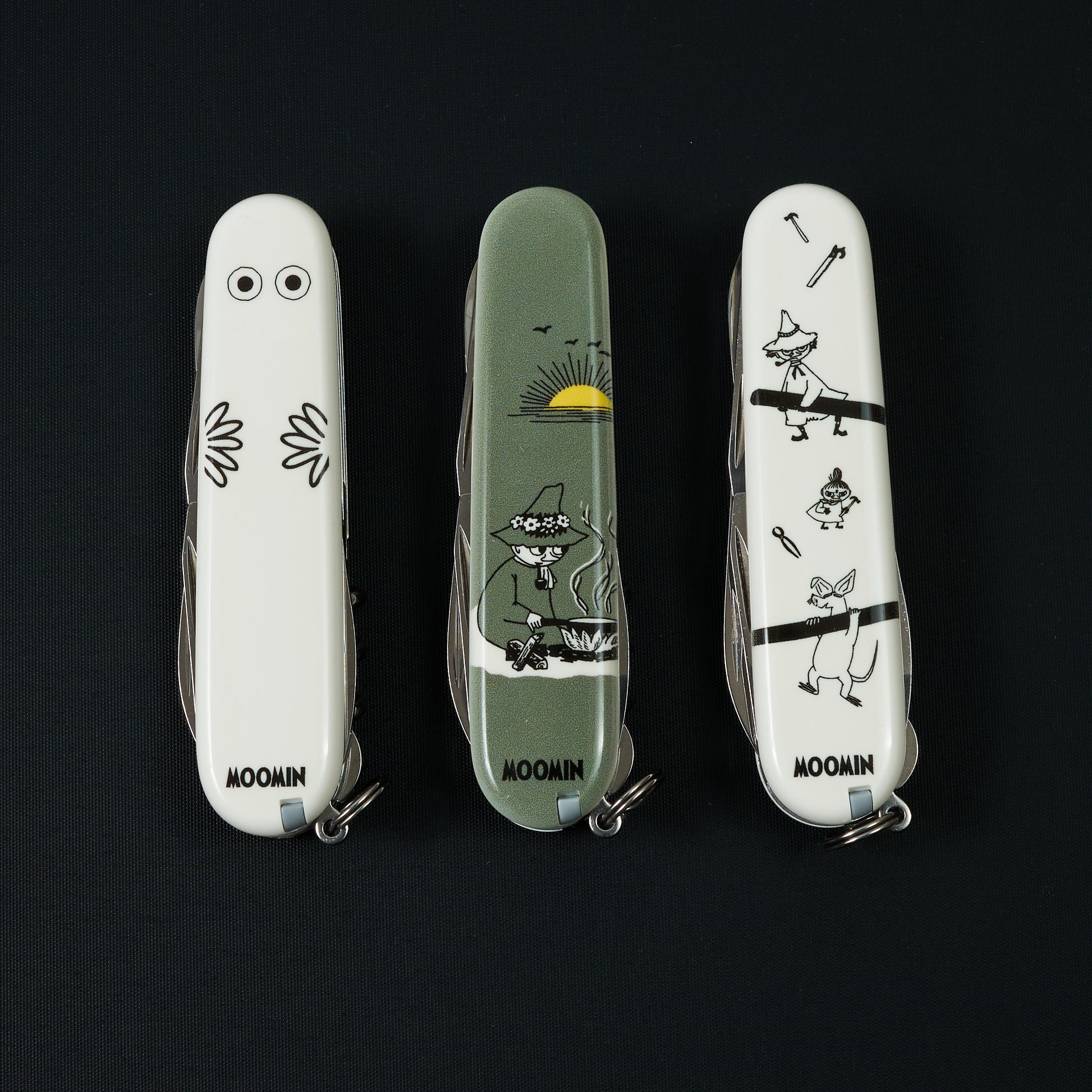 Moomin x Victorinox Climber – Complete Limited Edition Set (All Three Designs) – side profile