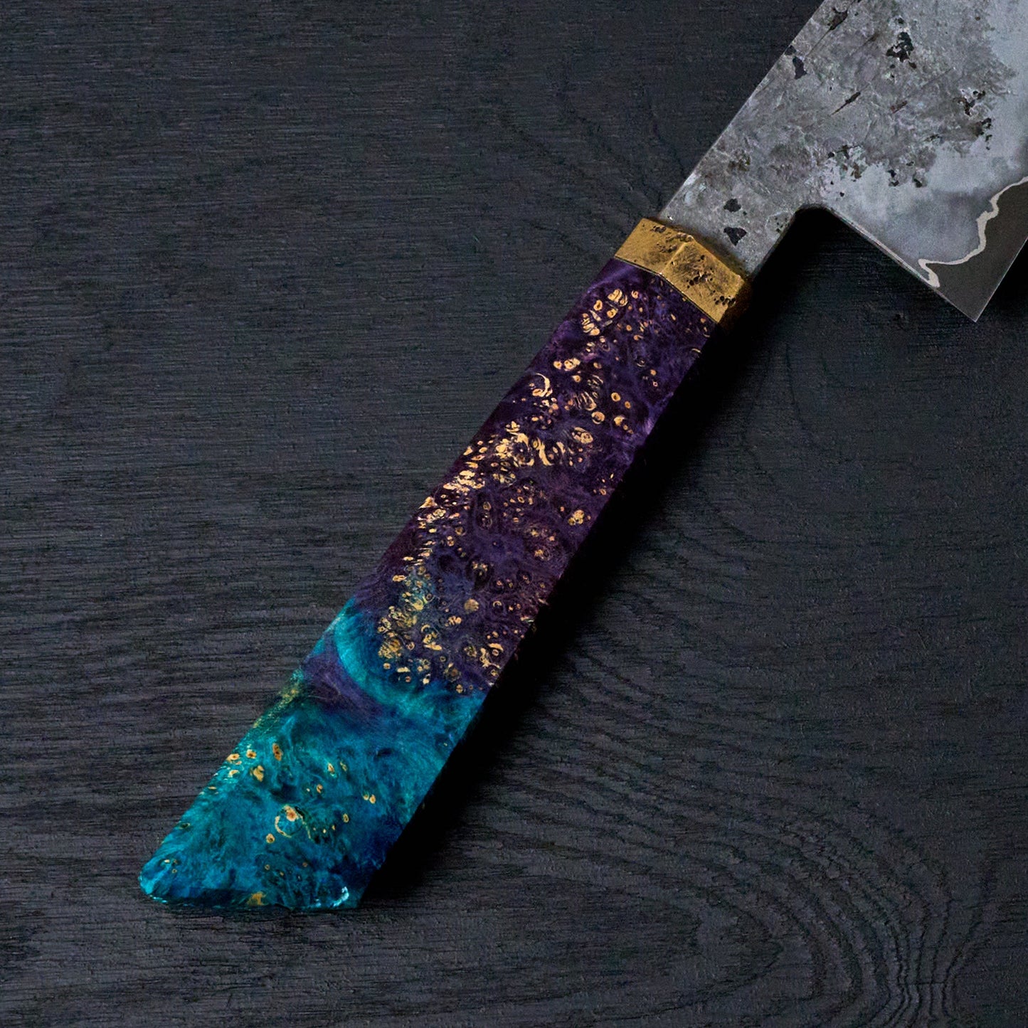 Nakiri 155mm GoMai 1.2419 – handle detail