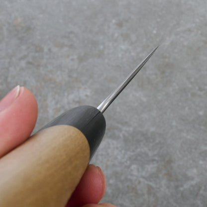 Nakiri 160mm Kitaeji Damascus Clad Carbon Steel – side profile