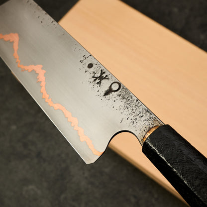 Nakiri 170mm Cru-Core GoMai (0.95C) Copper & 15N20 Cladding – view 6