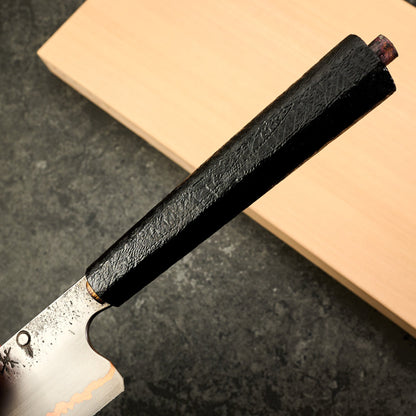 Nakiri 170mm Cru-Core GoMai (0.95C) Copper & 15N20 Cladding – view 7