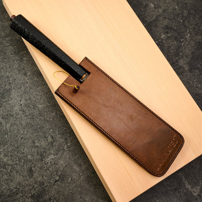 Nakiri 170mm Cru-Core GoMai (0.95C) Copper & 15N20 Cladding – detail view