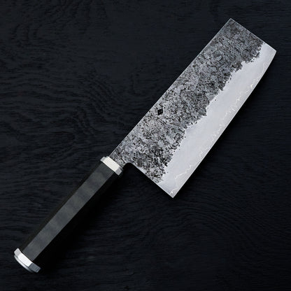 Nakiri 170mm Damascus Clad AU Takedown