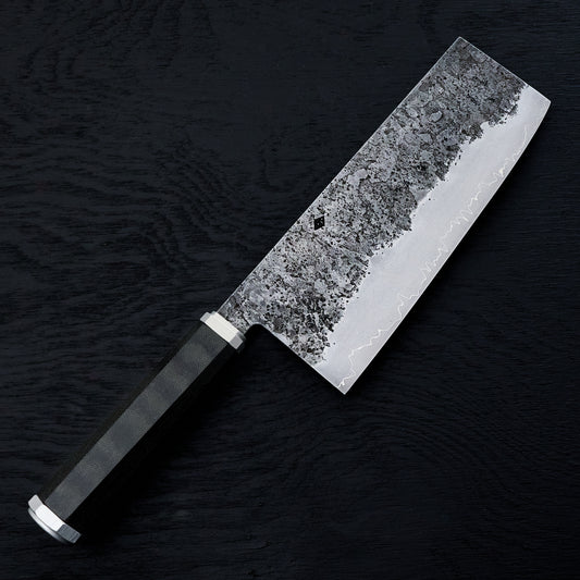 Nakiri 170mm Damascus Clad AU Takedown