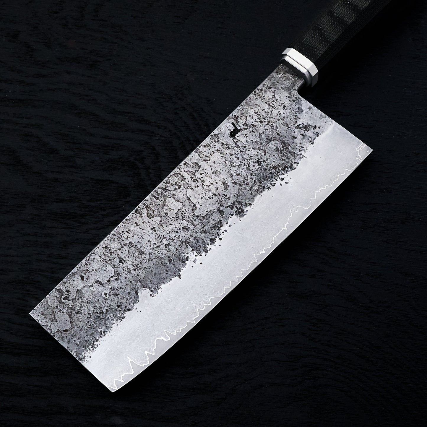 Nakiri 170mm Damascus Clad AU Takedown – view 6