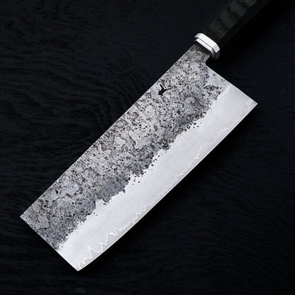 Nakiri 170mm Damascus Clad AU Takedown – view 6