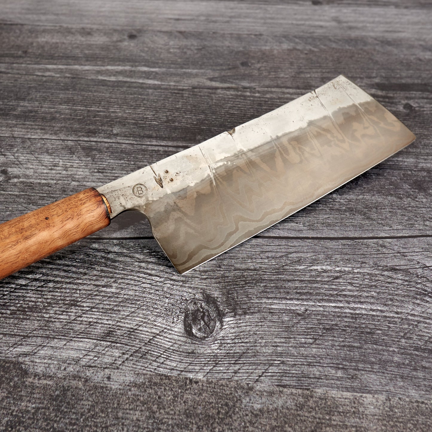 Nakiri 185mm x 62mm AS/A2 Super Dammy with Spotted Gum Grip – side profile