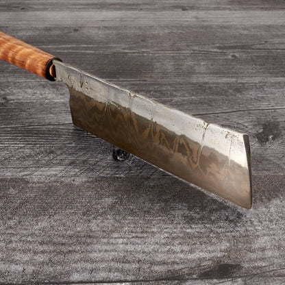 Nakiri 185mm x 62mm AS/A2 Super Dammy with Spotted Gum Grip – handle detail