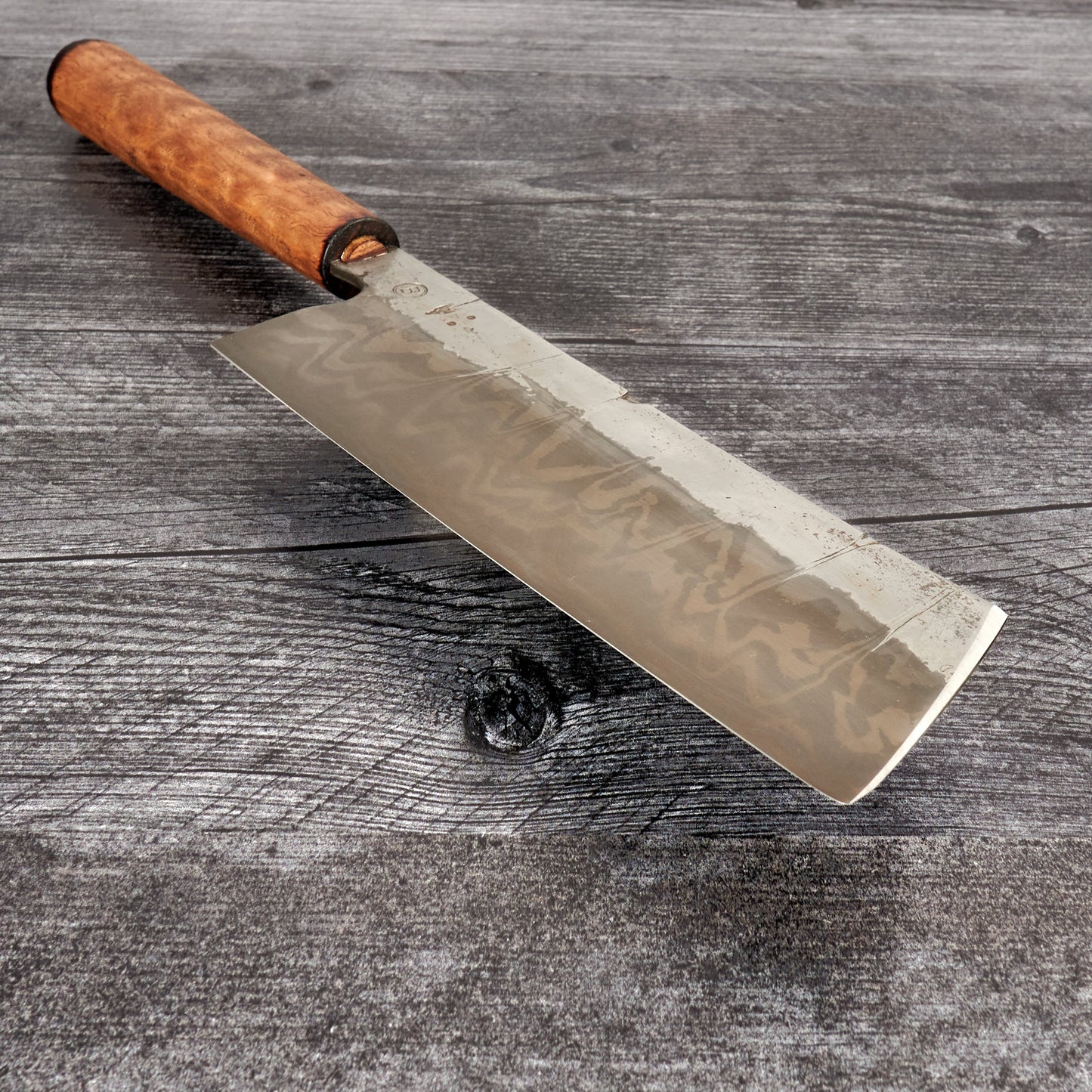 Nakiri 185mm x 62mm AS/A2 Super Dammy with Spotted Gum Grip – detail view