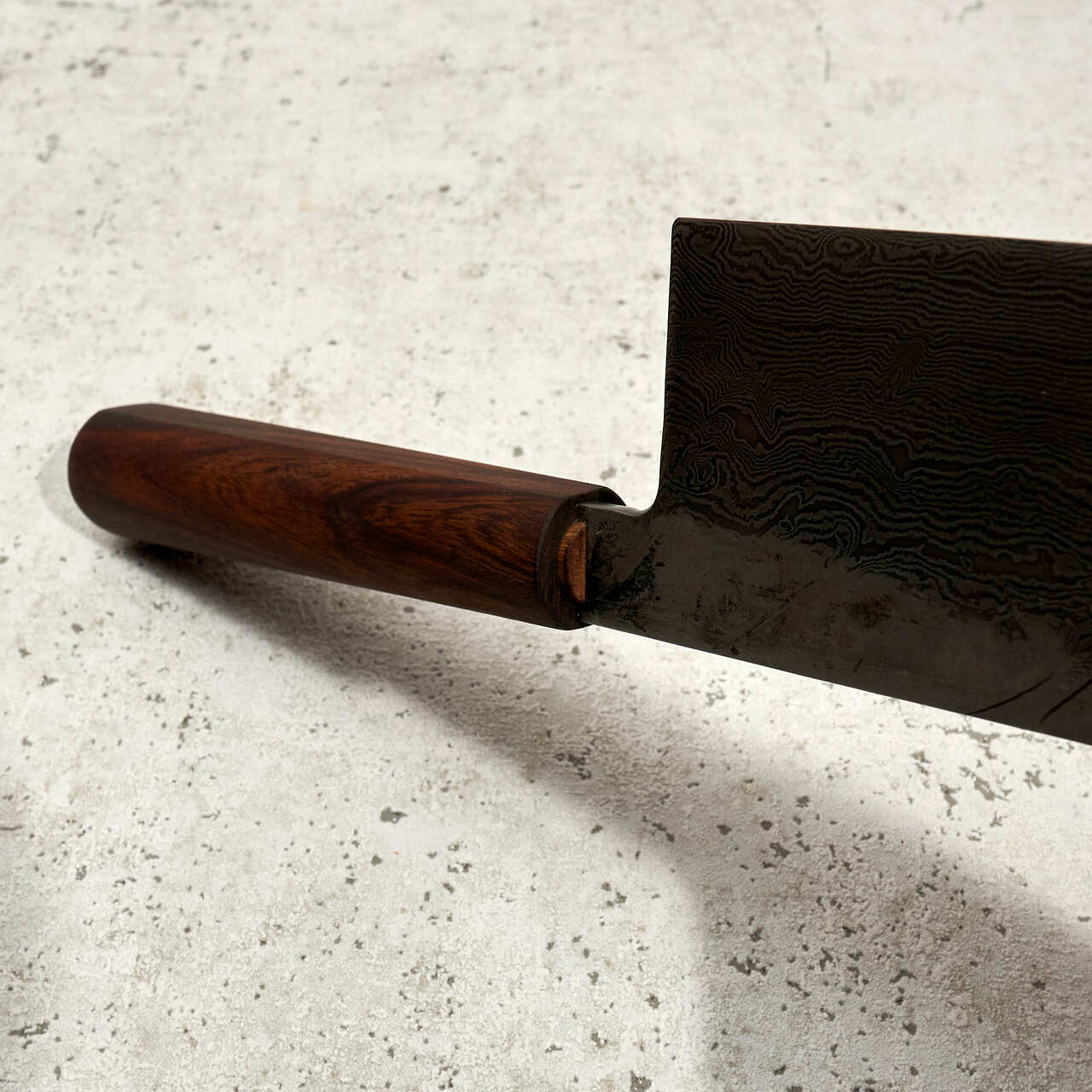 Oblivion Blades 240mm Gyuto 120 Layer Damascus Ironwood Handle - Handle