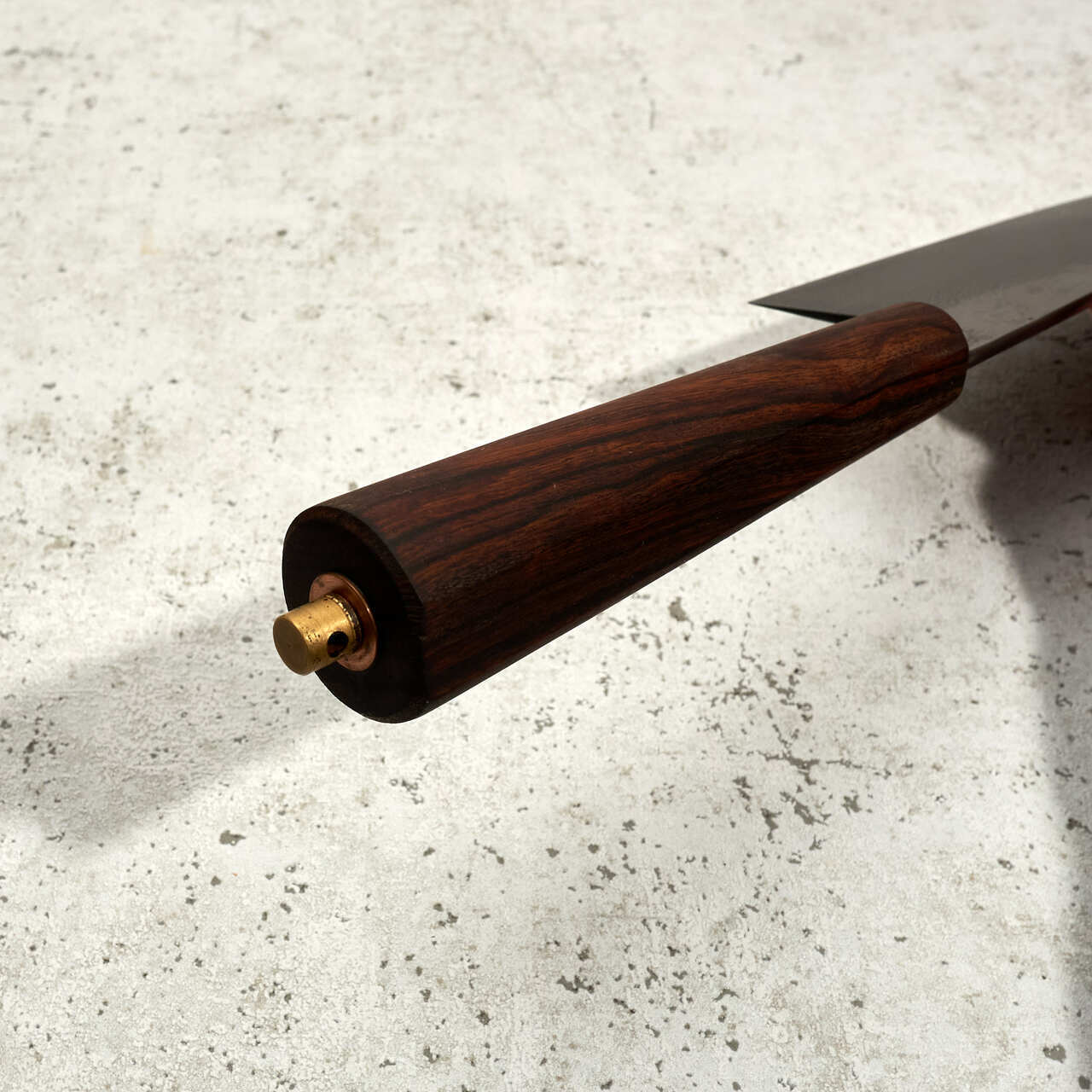 Oblivion Blades 240mm Gyuto 120 Layer Damascus Ironwood Handle - Handle