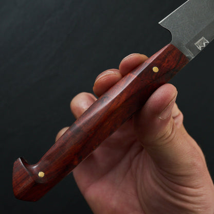 Paring 100mm RWL34 Australian Rosewood & Brass – blade close-up