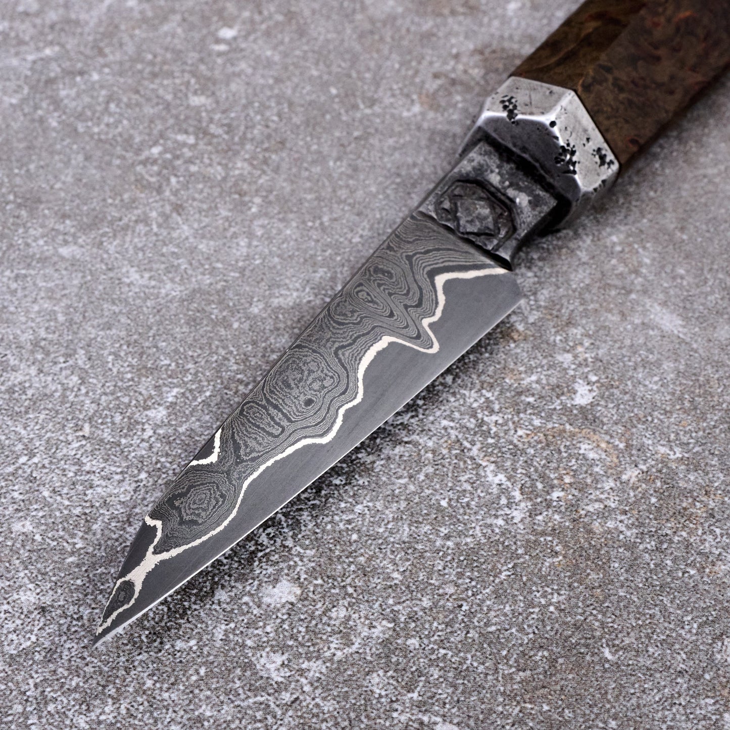 Huber X Karyś Parer 75mm GoMai Damascus, Nickel & Apex Ultra – view 6