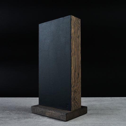 Oak & Leather Magnetic Knife Block by Piotr the Bear