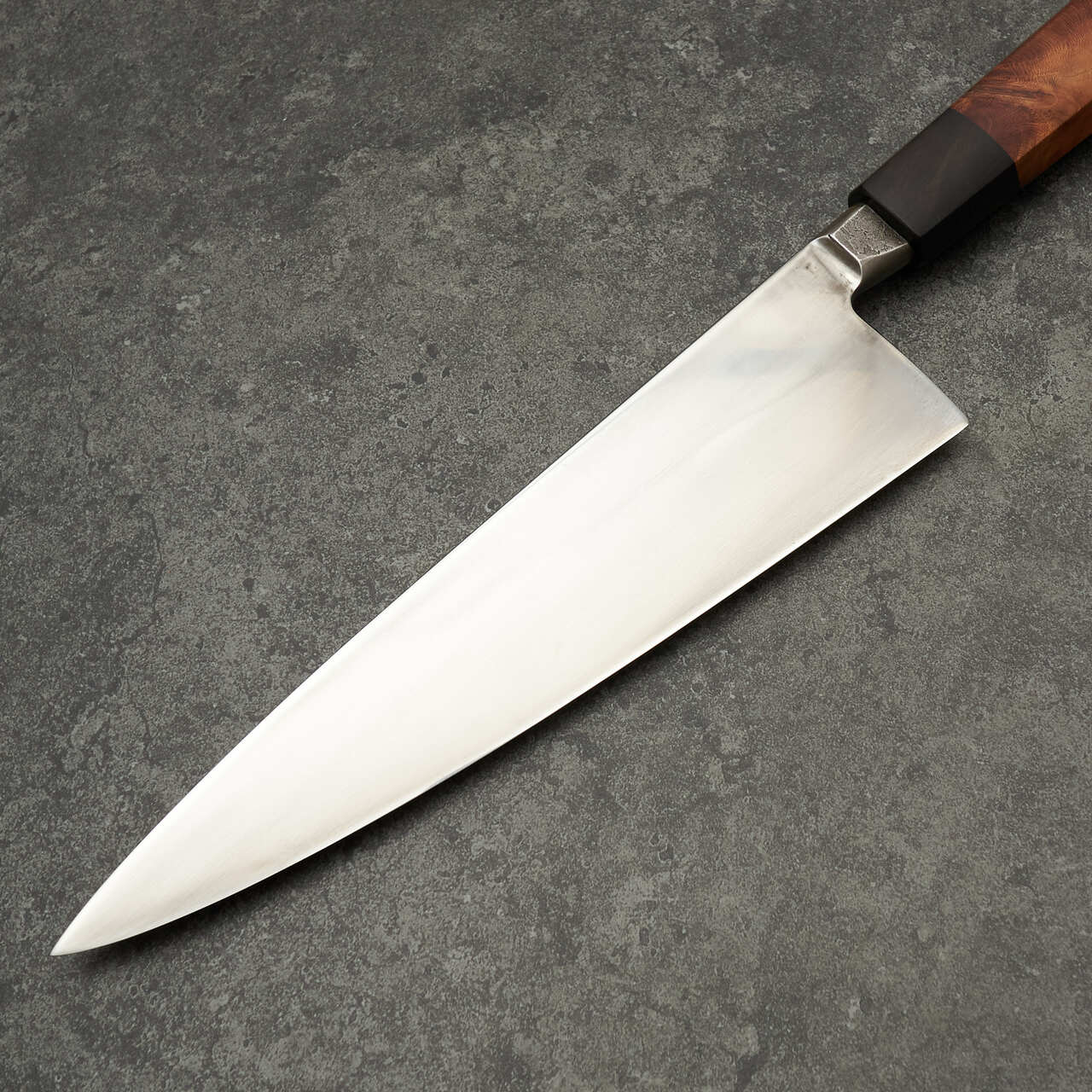 Radiona Breg Gyuto 225mm 1.2562 Honyaki African Blackwood and Almond Handle - Profile