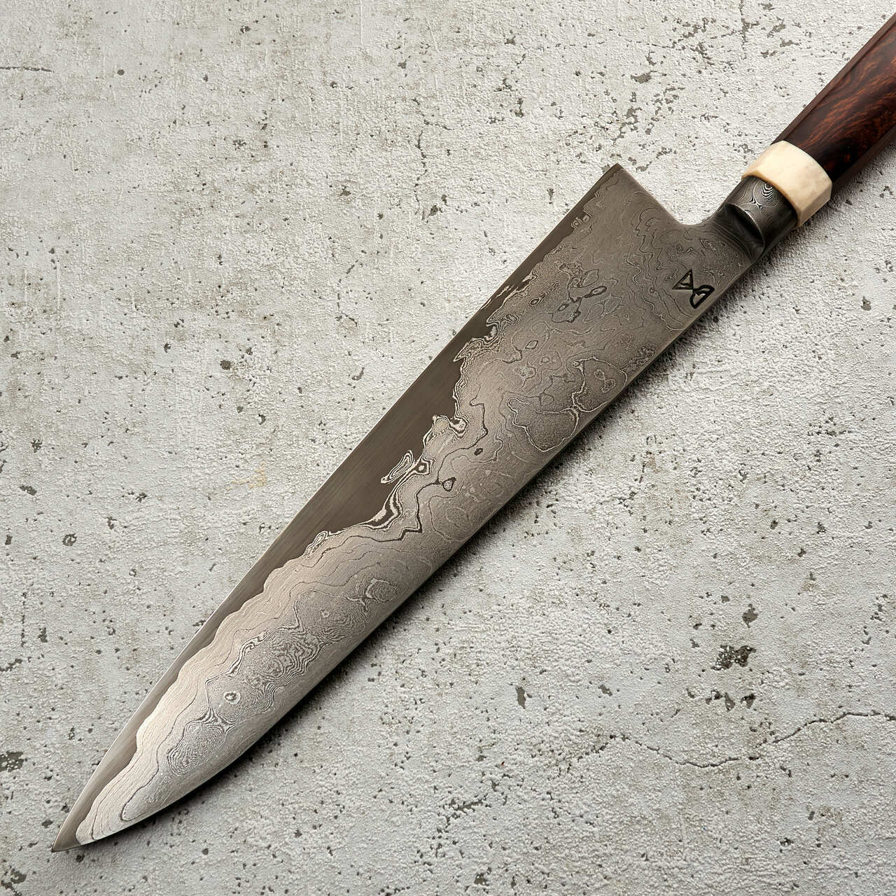 Radiona Breg Gyuto 250mm 1.2562 Damascus Clad Integral - Profile