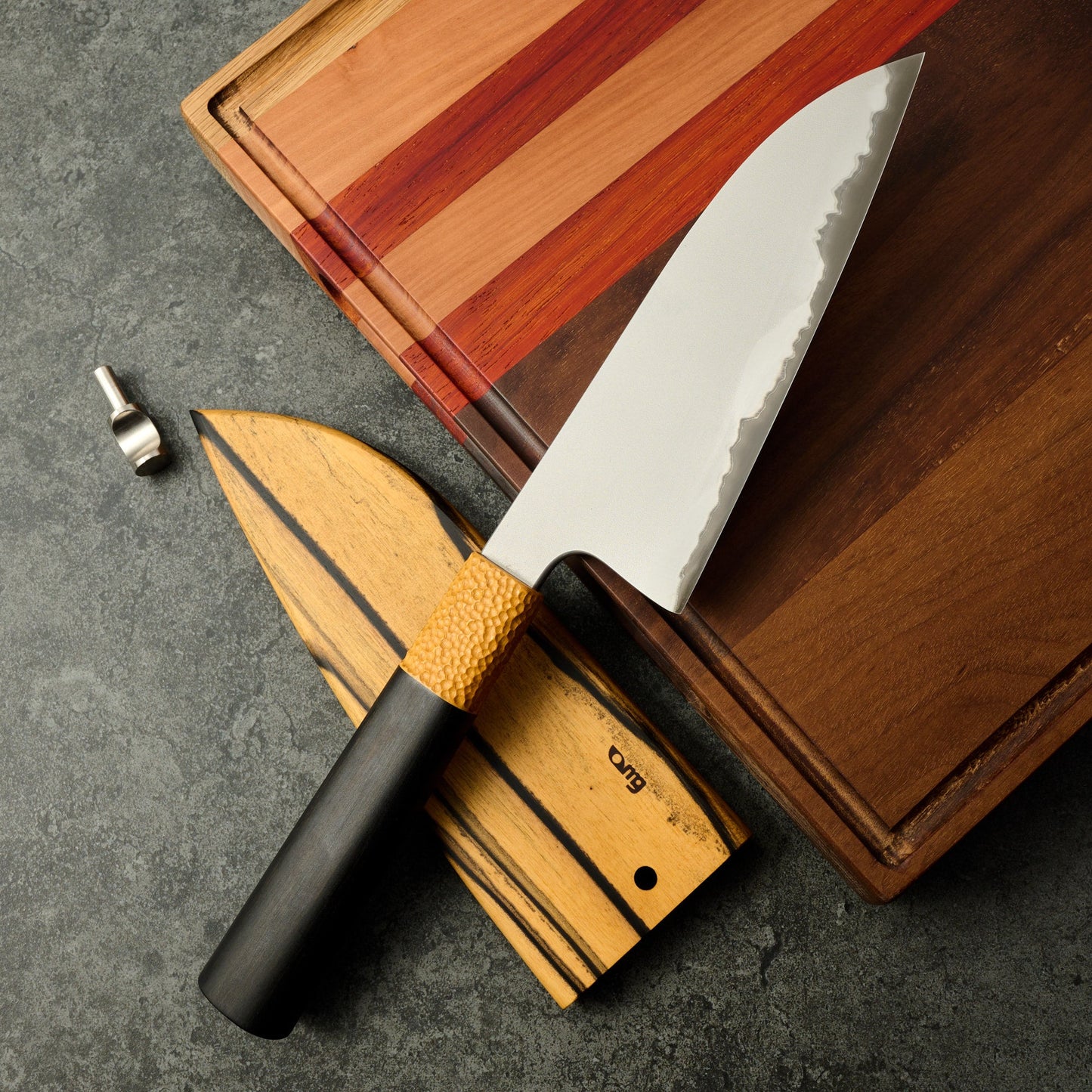Santoku 155mm Corrax Stainless SanMai Apex Ultra Core – detail view