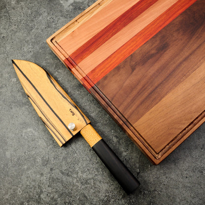 Santoku 155mm Corrax Stainless SanMai Apex Ultra Core – blade close-up