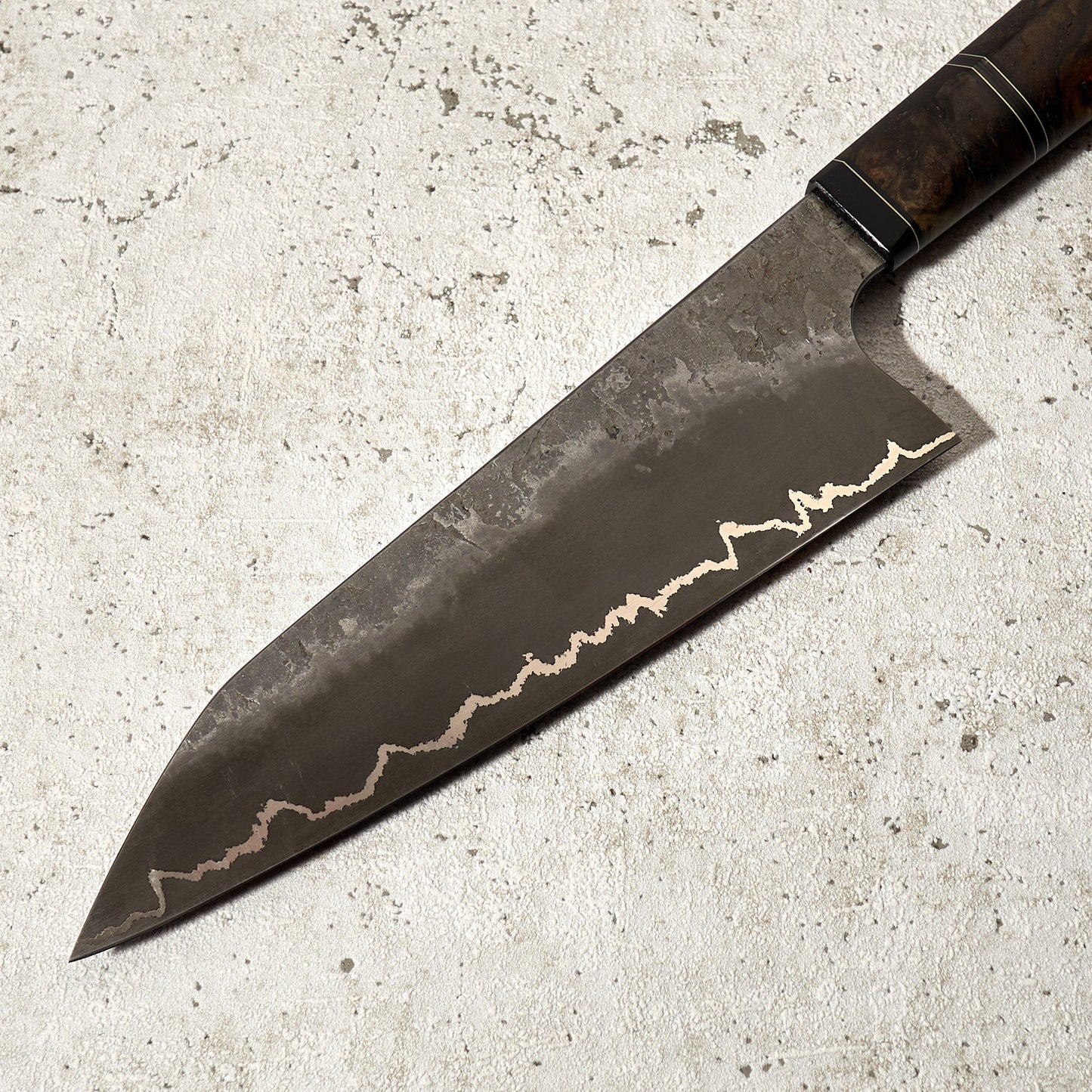 Santoku 180mm Silverline 1.2842 – blade close-up
