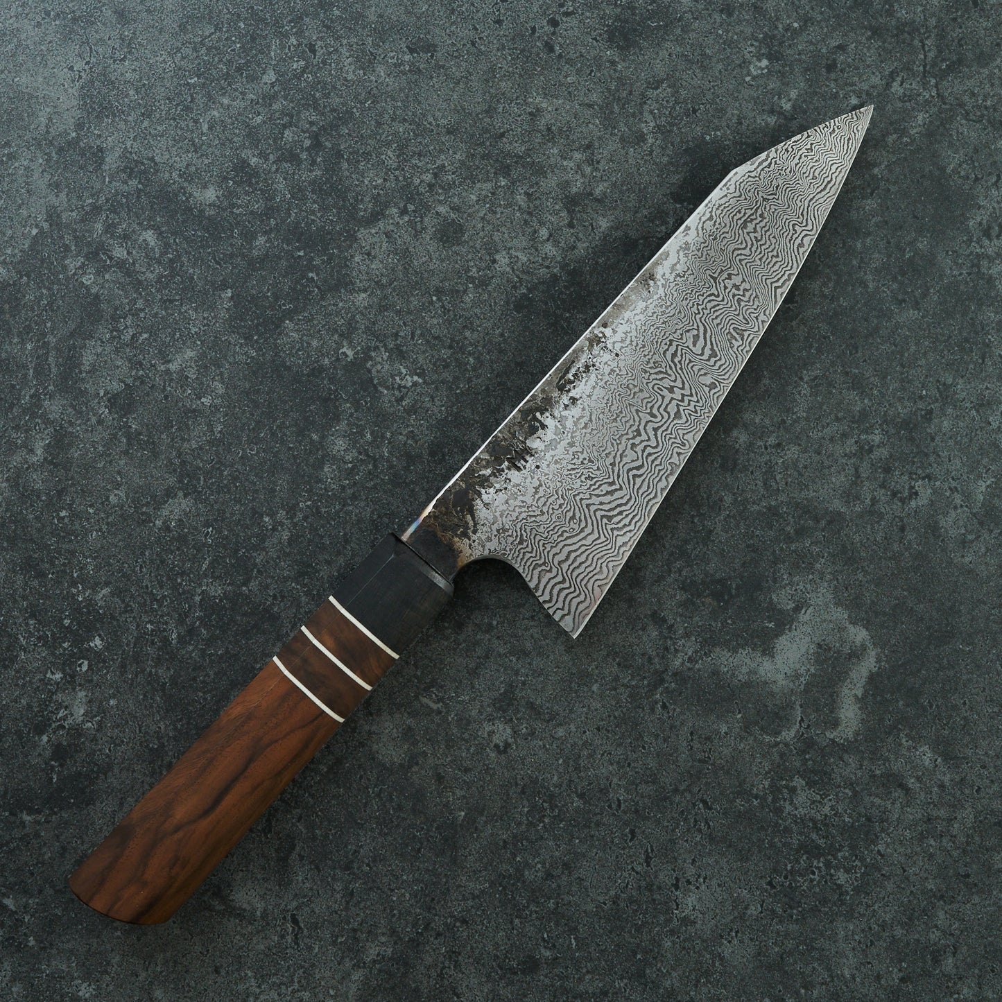 Santoku 180mm 100 Layer Damascus Turkish Walnut