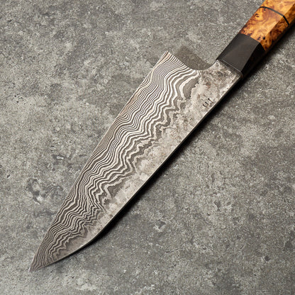 Santoku 180mm Damascus 'Fire & Sonic Waves' – view 8