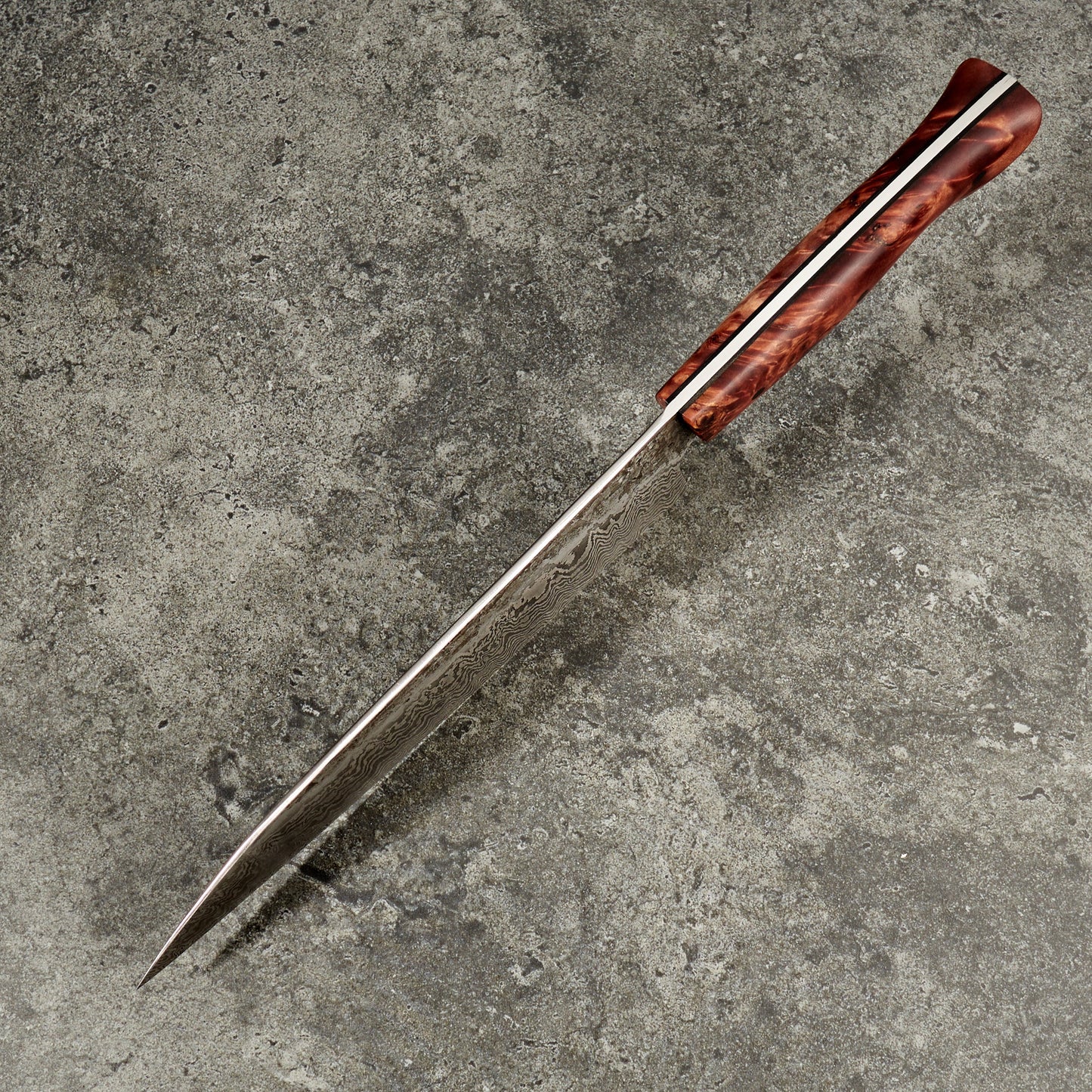 Santoku 190mm 60 layer Damascus Full Tang – detail view