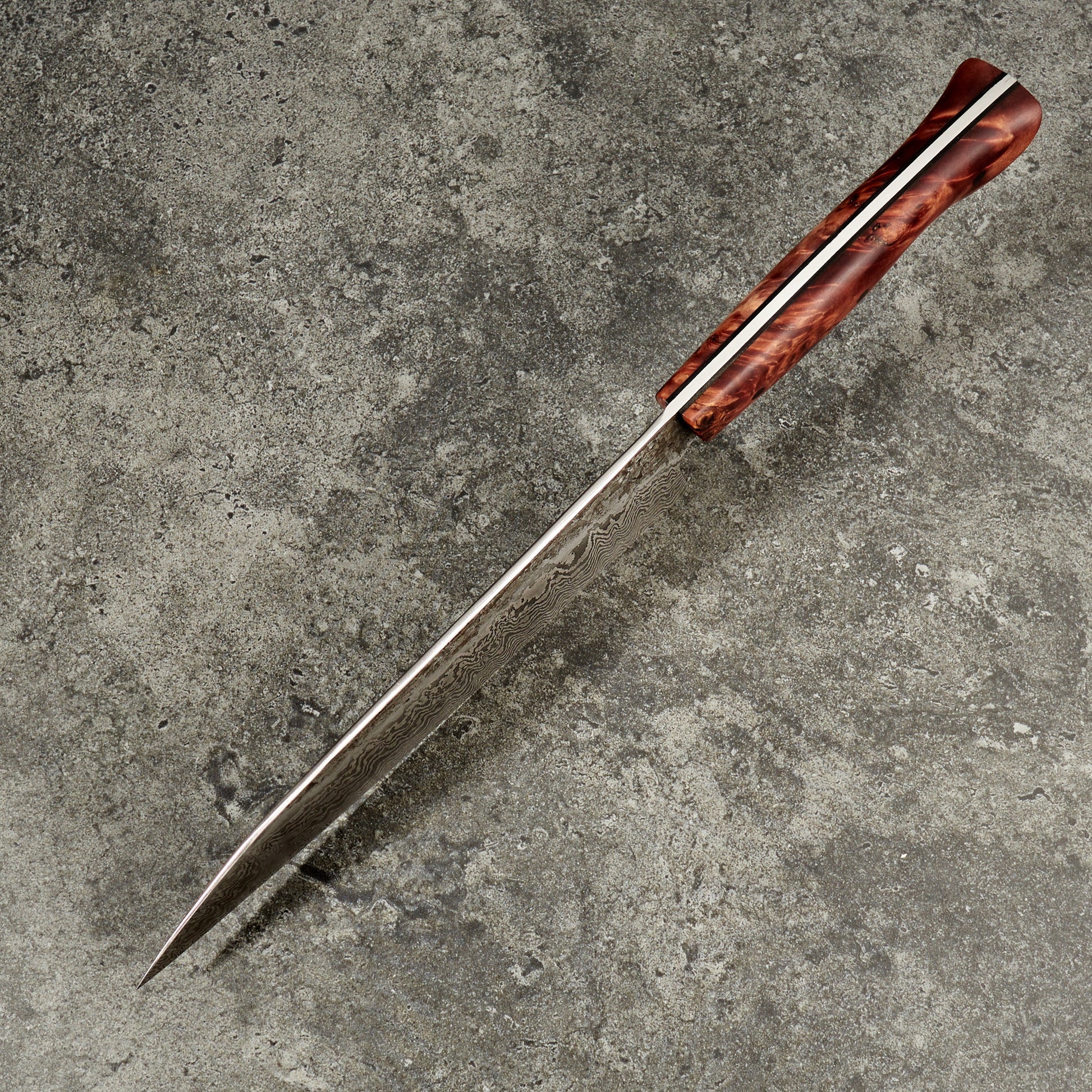Santoku 190mm 60 layer Damascus Full Tang – detail view
